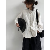 Frog Tang Suit Coat Spring Retro Stand-up Collar Chinese Tunic Suit Top